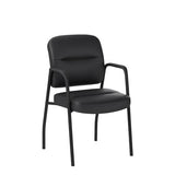 Devoko Waiting Room Office Reception Chairs Executive Leather Guest Chairs with Armrest Ergonomic Upholstered Lumbar Support Side Chairs (2 Pack)