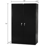 Global Industrial Assembled Storage Cabinet, 48x24x78, Black Global Industrial