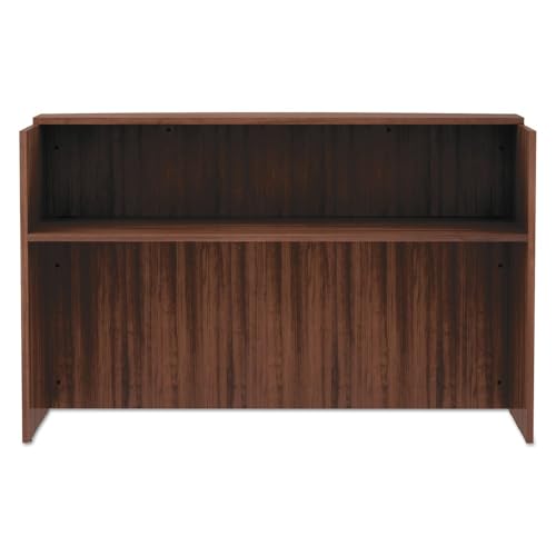 Alera Alera Valencia Series Reception Desk with Transaction Counter, 71" X 35.5" X 42.5", Modern Walnut