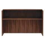 Alera Alera Valencia Series Reception Desk with Transaction Counter, 71" X 35.5" X 42.5", Modern Walnut