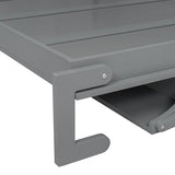 Merax Queen Murphy Bed with Tall 90.6" Closet Wardrobe & Shelves & Drawers, All-in-One Multi-Storage Side Flip Wood MDF Murphy Cabinet Bed Desk, Open/Close Hydraulically (Gray) Merax