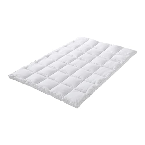 CirclesHome White Futon Mattress Toppers with Anti-Slip Anchors - Futon Cover Filled with Plush Down Alternative Fill - Full Size Futon Cover is Soft, Comfortable and Allergy Free (Size: 54 x 75 x 3) CIRCLESHOME