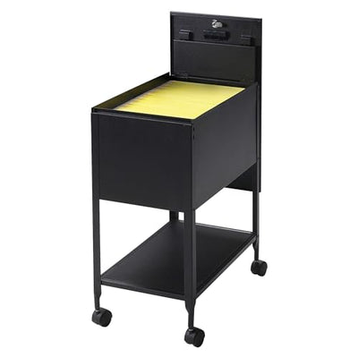 Lorell® Steel Locking Letter-Size Mobile File Cart, Black