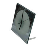 MELDIKISO 7.8" x 7.8" Sublimation Blank Mirror Edge Glass Photo Frame with Clock (20pcs/carton) MELDIKISO