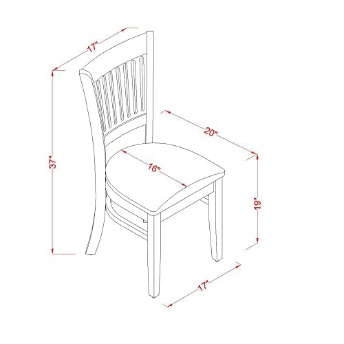 East West Furniture OXVA5-OAK-C 5 Piece Dining Set Includes a Square Solid Wood Table and 4 Linen Fabric Kitchen Room Chairs, 36x36 Inch - WoodArtSupply