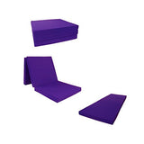 D&D Futon Furniture Trifold Foam Beds, Floor Tri-Fold Bed, Foldable Shikibuton Mattress Cushion Topper Mat for Space Saving Sleepover 3x27x75 in, Purple D&D Futon Furniture