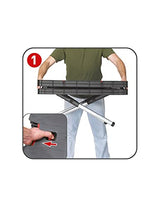 KETER 249137 Folding Workbench Portable Painted Tool Table with Integrated Handle 53 x 83 x 75.5 cm, Red-black Keter