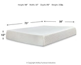 Signature Design by Ashley Twin Size Chime 10 Inch Medium Firm Memory Foam Mattress with Green Tea & Charcoal Gel Signature Design by Ashley
