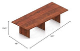 OTG SL12048RECS 10' Rectangular Conference Table, 120" w x 48" d x 29.5" h - American Espresso Offices To Go
