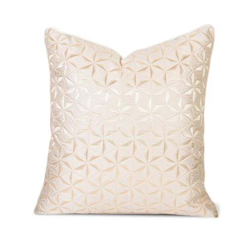 1pc polyester luxury contemporary pillow cover, abstract texture geometric lines, white stars snowflakes and single-sided high-precision jacquard, hidden zipper, room decoration 20 x 20 inches Hvatixos