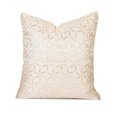 1pc polyester luxury contemporary pillow cover, abstract texture geometric lines, white stars snowflakes and single-sided high-precision jacquard, hidden zipper, room decoration 20 x 20 inches Hvatixos