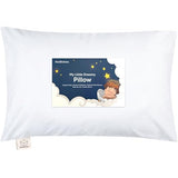 Toddler Pillow with Pillowcase - 13x18 My Little Dreamy Kids Travel Bed Pillows for Sleeping, Organic Cotton Small Pillowcase, Soft & Breathable, Machine Washable, Toddlers 2-5 Years Old (Soft White) KeaBabies