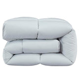 Chezmoi Collection All Season Twin Size Down Alternative Comforter - Plush Microfiber Fill - Box Stitch Quilted - Duvet Insert with Corner Tabs (Twin/Single, Silver Gray) Chezmoi Collection