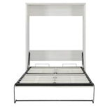Harper & Bright Designs Queen Size Murphy Bed Frame, Wood Wall Bed Cabinet Bed Queen, Foldable Platform Bed for Guest-Room, Home, Office, No Box Spring Needed, Rustic White Harper & Bright Designs
