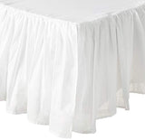 Greenland Home Fashions Cotton Voile Bed Skirt, Lined, White, King 18-inch L Greenland Home Fashions