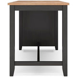 Signature Design by Ashley Gesthaven Contemporary Counter Height Dining Table with 3 Shelves and Trestle Base, Light Brown & Dark Brown Signature Design by Ashley