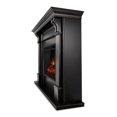 Real Flame Ashley 48" Electric Fireplace with Mantel for Living Room or Bedroom, Replaceable Fireplace Insert Heater, Realistic Log and Flame Effect, Remote Control, Timer Real Flame