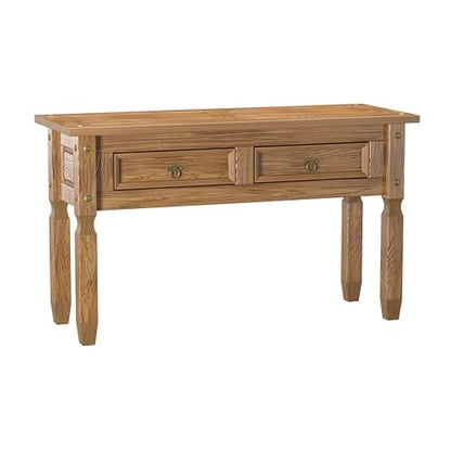 Home Wood Furniture- 2 Drawer Console Table, Sofa Table, Narrow Entryway Table, Accent Table for Hallway and Living Room - WoodArtSupply