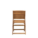East West Furniture - DIFM5CWNA 5-Piece Mid Century Outdoor Table Set - A Mid Century Outdoor Table Oval Tabletop and 4 Patio Outdoor Chairs with Solid Back, Medium, Natural Finish East West Furniture