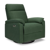 Davinci Suzy Electronic Swivel Recliner with USB Port in Pine Green, GREENGUARD Gold & CertiPUR-US® Certified