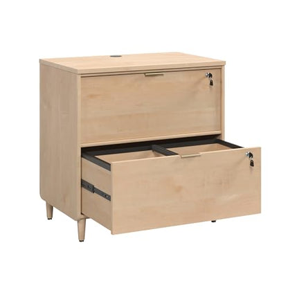 Sauder Clifford Place 2-Drawer Lateral File Cabinet, L: 29.53" x W: 18.5" x H: 30.28", Natural Maple Finish - WoodArtSupply