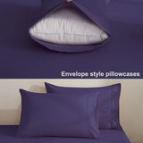MCO Bedding Full Bed Sheets Set - Soft Bed Sheets - Cooling Breathable Bedding Set with 16" Deep Pocket (4 Pieces, Full, Purple Eggplant) MCO