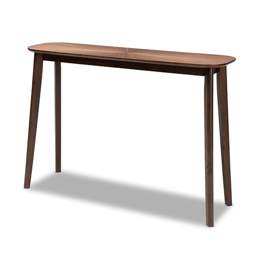 Baxton Studio Wendy Mid-Century Modern Walnut Finished Wood Console Table Baxton Studio