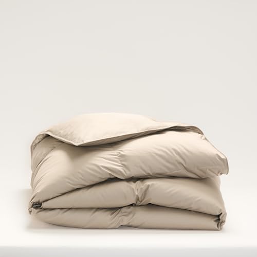 Cuddledown Chroma Down Comforter | Soft, Lofty, Cloudlike | Hypoallergenic | 700 Fill Power Down | 100% Cotton Sateen Shell | Duvet Insert | RDS & Oeko-TEX Certified | Twin | All Season | Twig Cuddledown