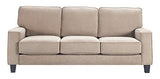 Serta Palisades Storage 1 Modern Design, Track Arms, Foam-Filled Cushions, Easy-to-Clean Fabric Upholstery, 77" Sofa, Soft Beige Serta