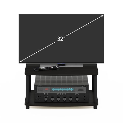 Furinno Turn-N-Tube Multipurpose 2-Tier Printer Stand Display/Elevated TV Stand, Espresso/Black Furinno