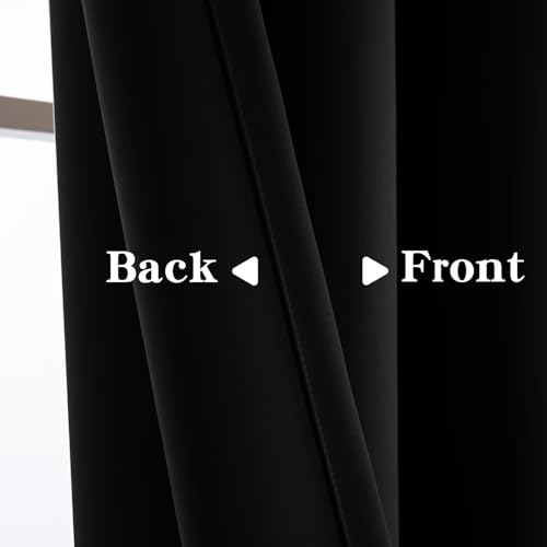 IGEMAEVE 100% Blackout Curtains for Bedroom Living Room, Sliding Door Curtains 84 Inch Length, Extra Wide Privacy Room Divider Grommet Thermal Insulated Drape for Patio Door Window(W100 x L84,1 Panel) IGEMAEVE