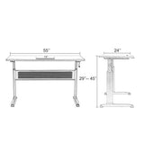 New Ergonomics Standing Desk Computer Workstation, Manual Height Adjustable Standing Desk and Sit Stand Workstation, with Heavy Duty Steel Frame and Crank System for Optimal Comfort and Productivity Bigacc
