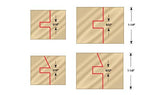 Amana Tool - SC553 2Piece Carbide Tipped 3-Wing Instile & Rail Adjustable Cabinet Door 2- Amana Tool