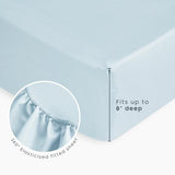 Wake In Cloud - Toddler Bedding Set for Boys Girls, Cute Gingham Grid Checkered, 4 Pieces Soft Crib Bed Set Including Comforter, Sheets and Pillowcase, Blue White Wake In Cloud