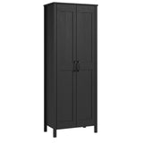 Sauder Miscellaneous 2-Door Storage Cabinet, L: 27.09" x W: 15.39" x H: 72.05", Raven Oak Finish Sauder