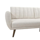 Novogratz Brittany 81.5" Futon Sofa Bed and Couch Sleeper, Ivory Boucle Novogratz