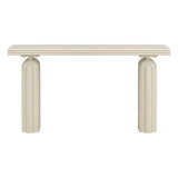 LXBB 60" Chic, Elegant and Luxurious Console Table, Acacia Veneer Extra Long Entryway Table, Wooden Sofa Side Table for Entryway, Hallway, Living Room, Foyer, Corridor (Beige-04) LXBB