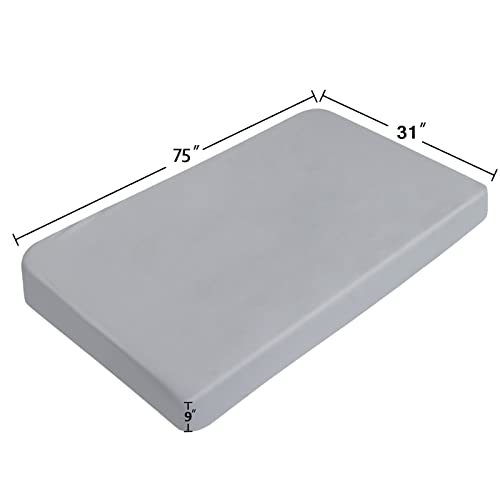 Cot Sheets 31" x 75", 2 Pack Cot Size Sheet Fitted with Narrow Twin/Camp Bunk/Rvs Bunk/Guest Beds/Army Cots/Trifold Mattress, Super Soft Breathable Microfiber Bed Cover, Bottom Sheet, Gray Coldwind