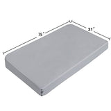 Cot Sheets 31" x 75", 2 Pack Cot Size Sheet Fitted with Narrow Twin/Camp Bunk/Rvs Bunk/Guest Beds/Army Cots/Trifold Mattress, Super Soft Breathable Microfiber Bed Cover, Bottom Sheet, Gray Coldwind
