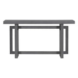Hlcodca Contemporary Console Table with Industrial-Inspired Concrete Wood Top, Wood Legs, Extra Long Entryway Table for Entryway, Hallway, Living Room, Foyer, Corridor (Dark Gray-0J) Hlcodca