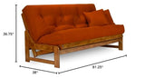 Nirvana Futons Arden Futon Frame - Queen Size (Frame Only), Solid Wood Construction Nirvana Futons