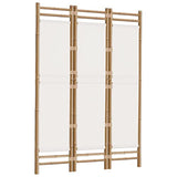 Gecheer Bamboo and Canvas Room Divider, 3-Panel Folding Screen for Space Partition, 47.2 Inches, Premium Material, Adjustable Height, Easy Installation for Home, Office, and Decorative Use Gecheer