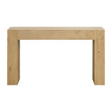 Alaterre Furniture Stockyard Solid Wood Console Table - 56 Inch Modern Farmhouse Entryway Table - Easy Assembly Living Room Furniture for Behind The Couch, Entryway, or Hallway (Light Oak) Alaterre Furniture