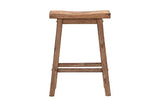 Sonoma Saddle 24" Counter Stool - Barnwood Wire-Brush - Set of 2 Boraam