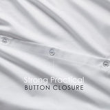 Hearth & Harbor White Duvet Cover King Size - 3 Piece Soft Double Brushed Bedding Set - Includes 1 King Duvet Cover with Button Closure 104x90 inches and 2 Pillow Shams Hearth & Harbor