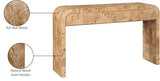 Meridian Furniture 269-S Cresthill Collection Mid-Century Modern Console Table with Ash Burl Wood, Natural Ash Finish, Curved Art Deco Design, 54" W x 14" D x 30" H, Natural Meridian Furniture