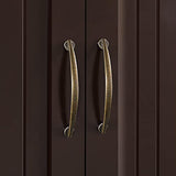 Yaheetech Espresso Over The Toilet Storage Rack with Adjustable Shelves and Doors Yaheetech