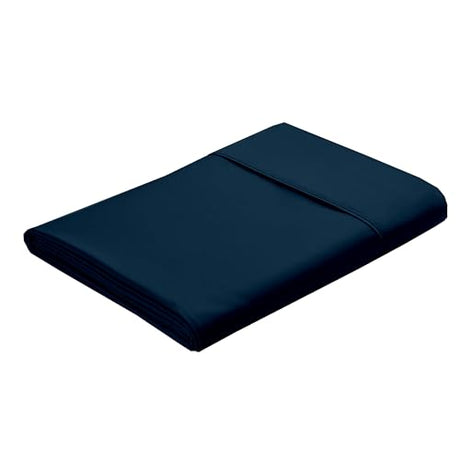 Full Size Flat Bed Sheet - Hotel Quality Luxury Single Wrinkle Free & Fade Resistant Flat Sheet - Extra Soft, Breathable Bedding for Women, Men, Kids & Teens- Navy Blue Flat Sheet Only Mattress-Homes