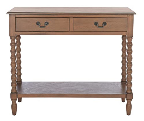 Safavieh Home Collection Athena Brown 2-Drawer Console Table SAFAVIEH