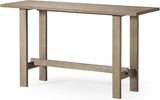 Maven Lane Hera Rustic Rectangular Accent Console Table for Small Spaces and Front Door Entrance Hallway in Weathered Grey Finish Maven Lane